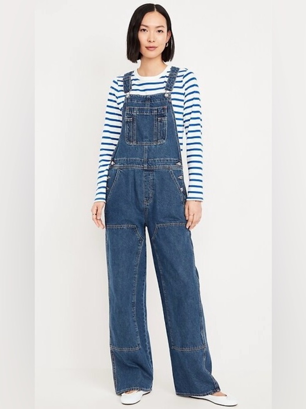 Old Navy Denim Blue Overall Jeans NWOT Tall Fit